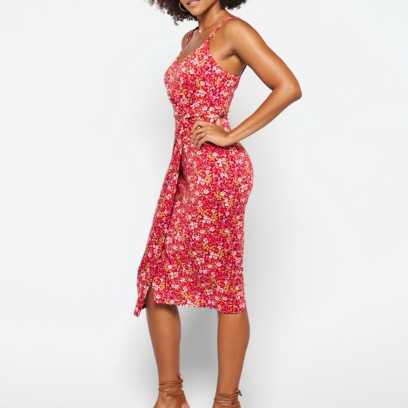 NINE BRITTON VALENCIA KNIT FITTEN MIDI DRESS - Picture 4 of 6